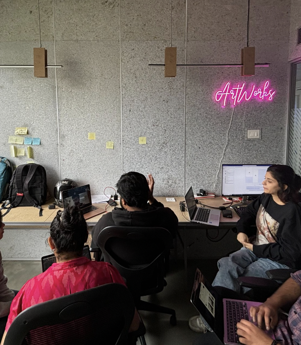 The ArtWorksIT team working together in their Bengaluru studio